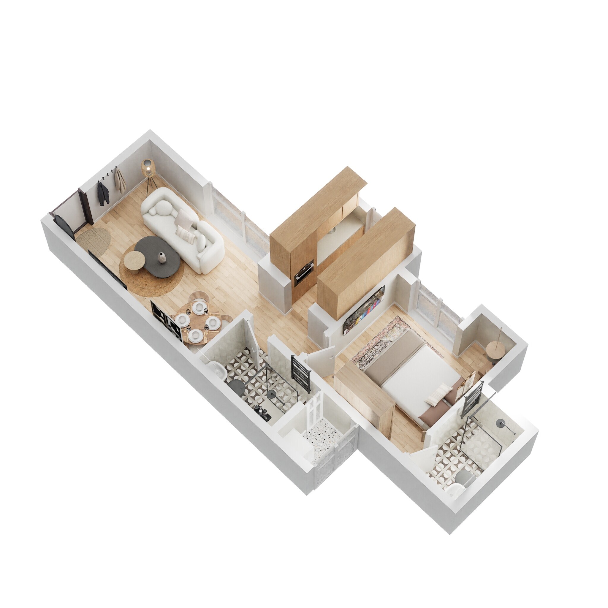 Floor plan of 1 BHK 467 Sq. Ft. Apartment in Lodha Codename Smart Buy, Thane