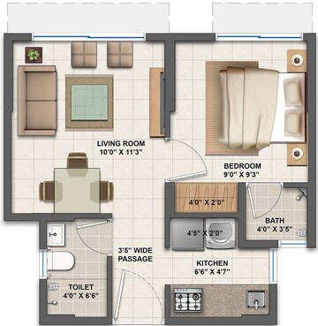  1 BHK Apartment at Lodha Crown Quality Homes Dombivli, Dombivli East – for Rent
