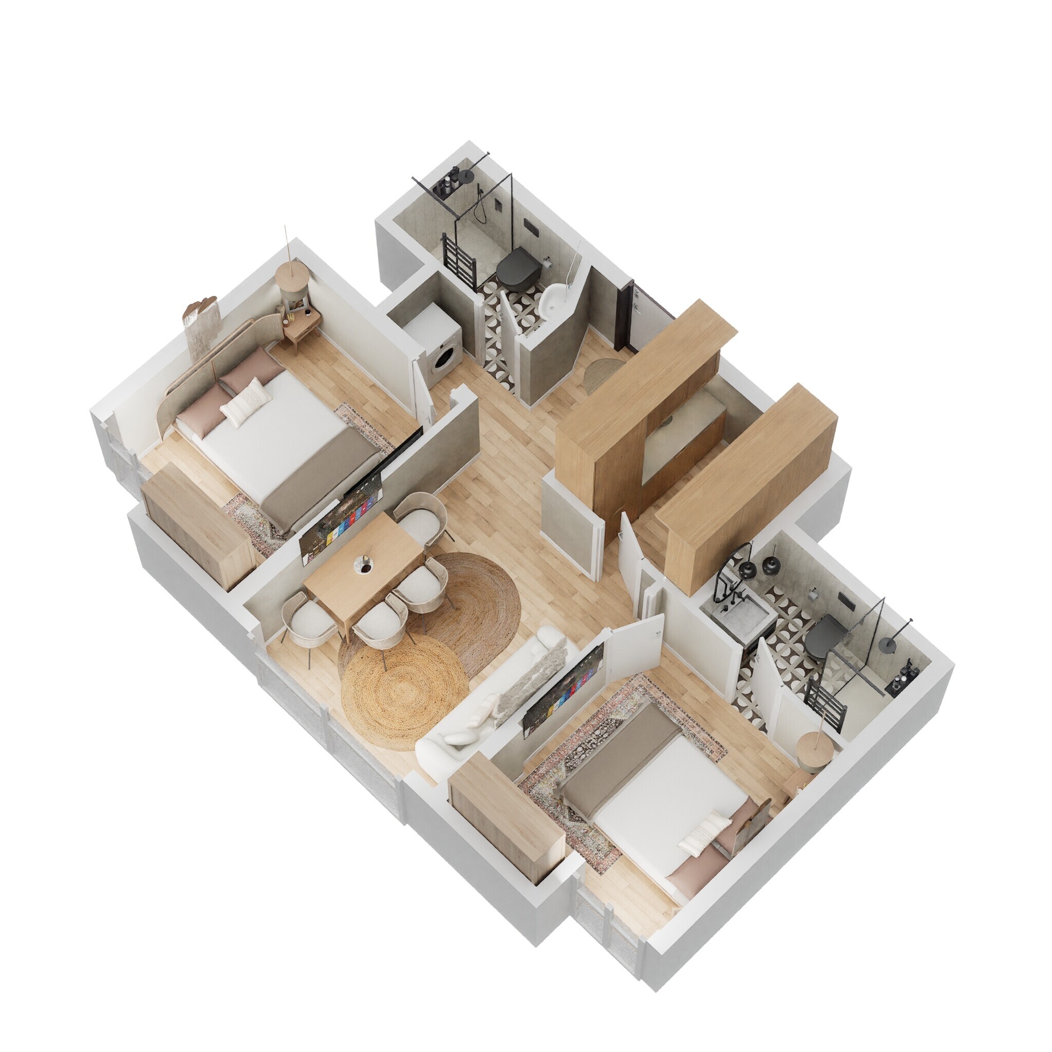 2 BHK 458 Sq. Ft. Apartment