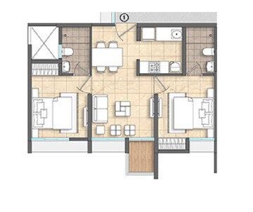  2 BHK Apartment at Lodha Crown Kolshet, Sandoz Baug – for Sale