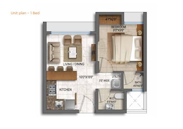  1 BHK Apartment at Lodha Crown Quality Homes, Saket Complex – for Sale