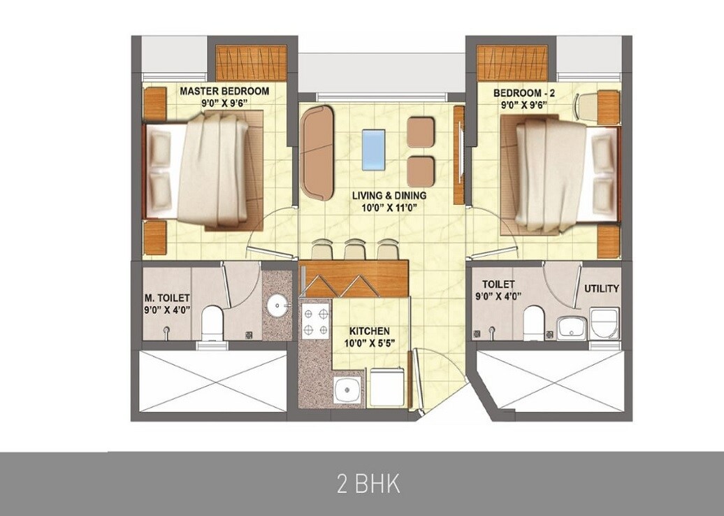  2 BHK Apartment at Lodha Crown Quality Homes, Majiwada – for Rent