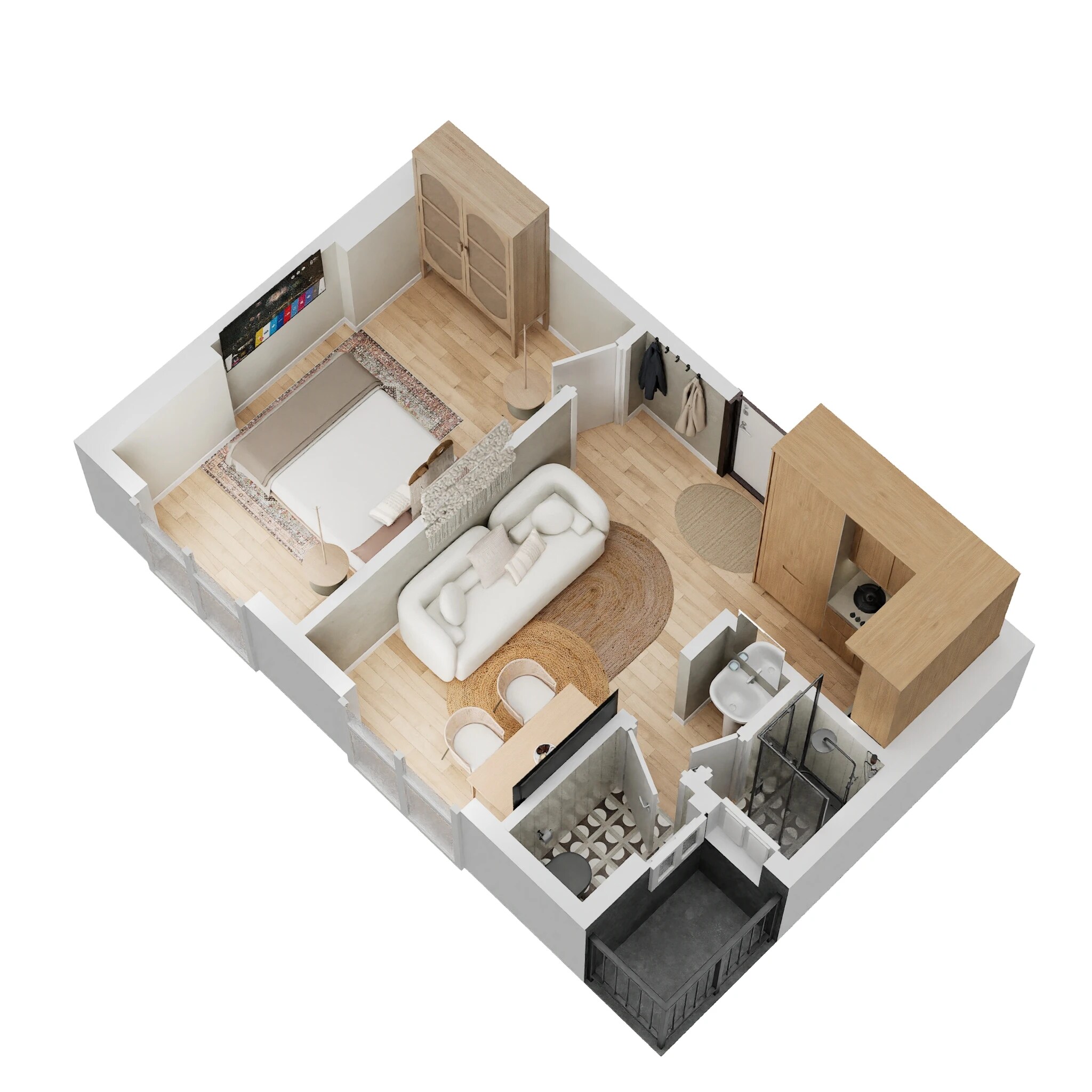 1 BHK 322 Sq. Ft. Apartment