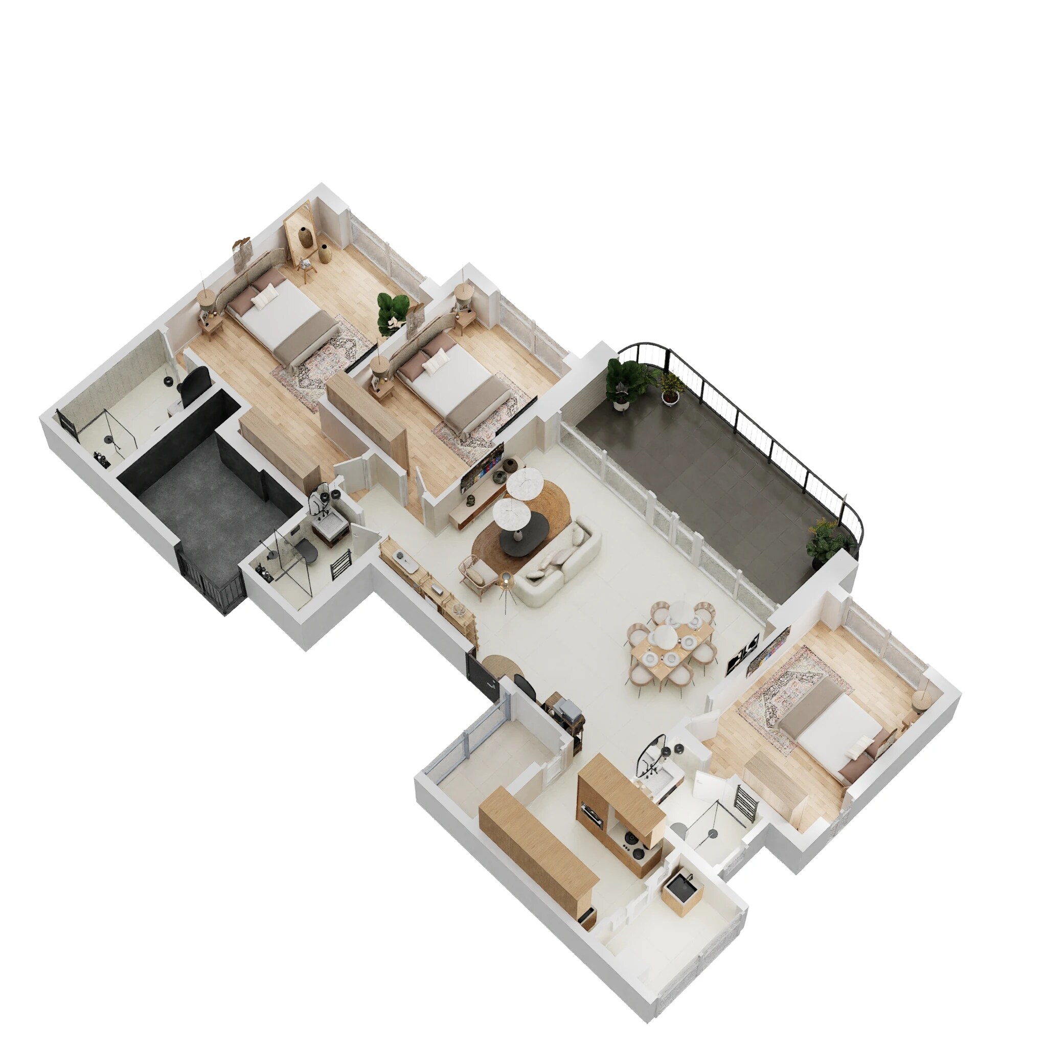 3 BHK 1578 Sq. Ft. Apartment