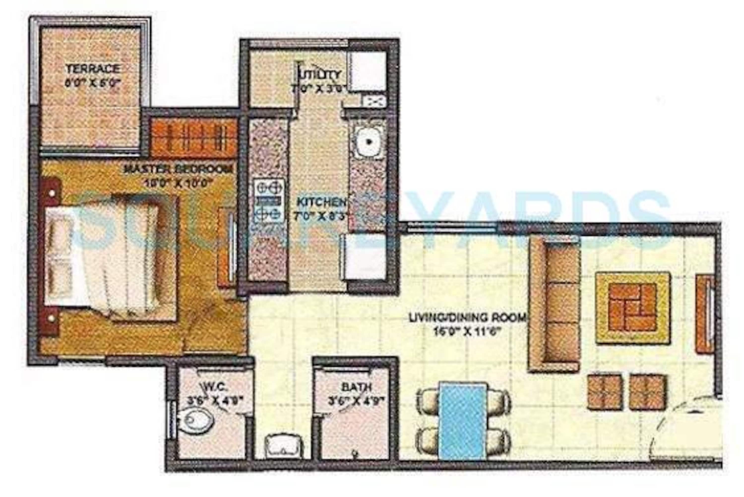 lodha lakeshore greens apartment 1bhk 729sqft1