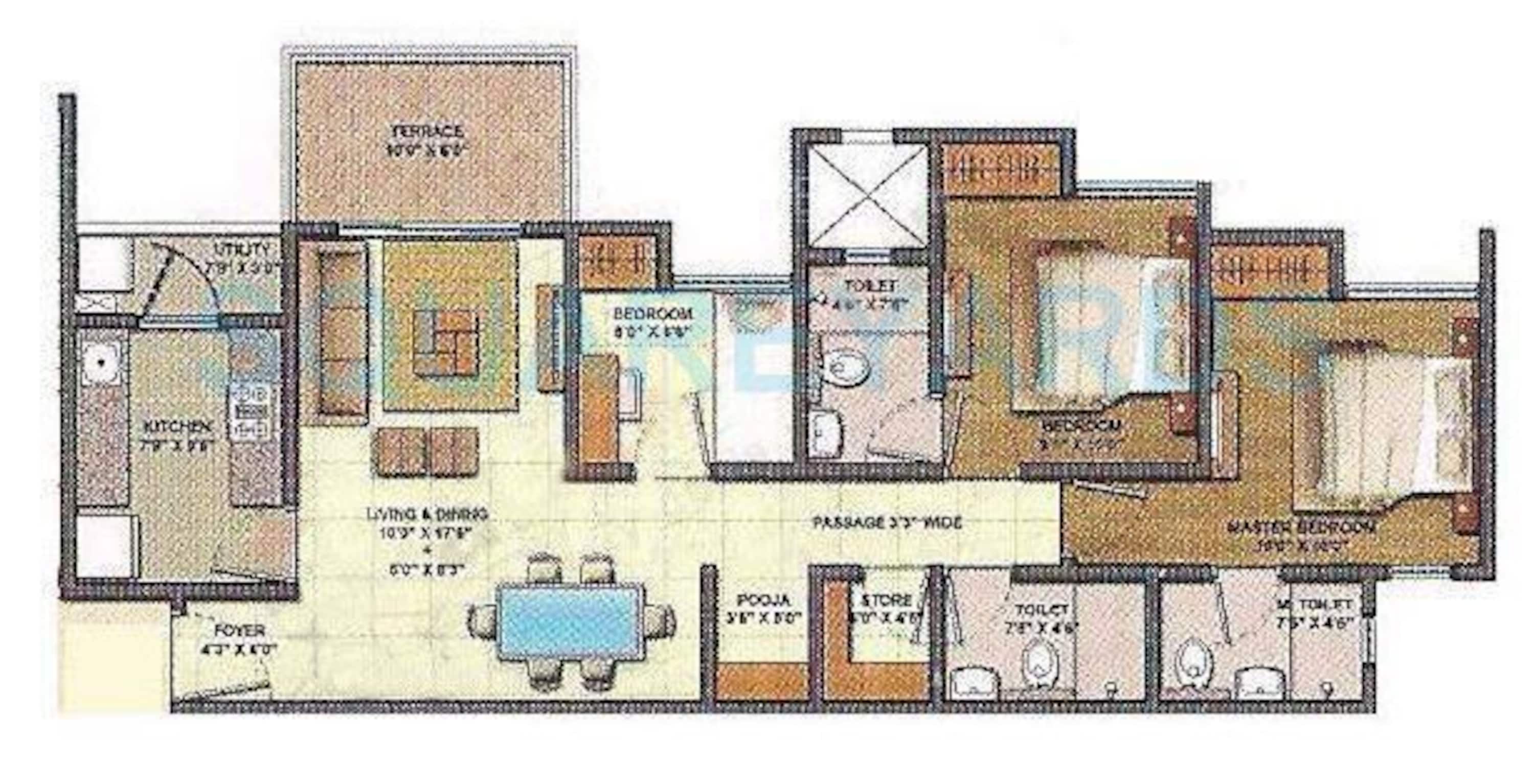 lodha lakeshore greens apartment 3bhk 1197sqft1