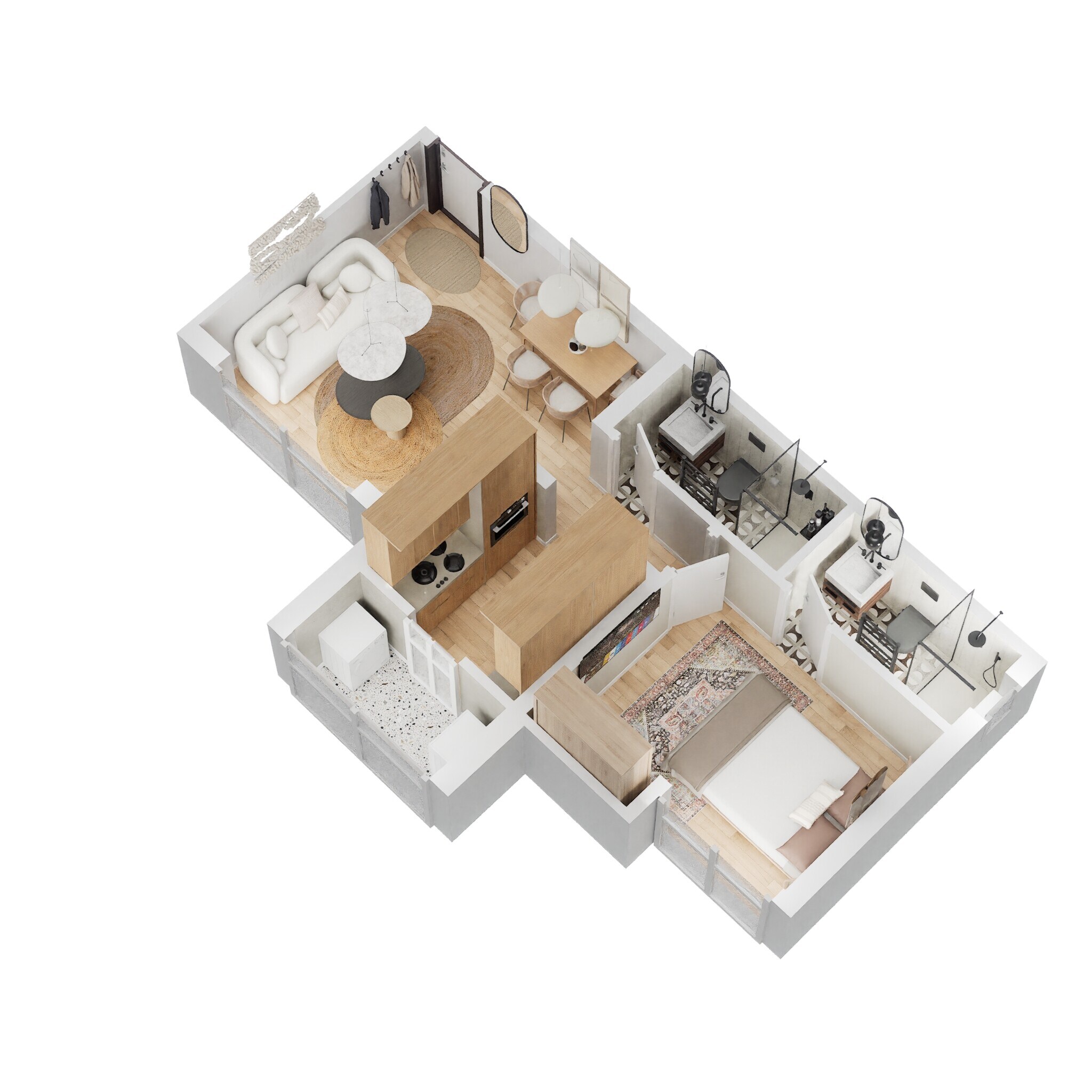 Floor plan of 1 BHK 461 Sq. Ft. Apartment in Lodha Palava Verdana A To D, Thane