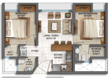  2 BHK Apartment at Lodha Quality Home Tower 2, Balkum Pada – for Sale