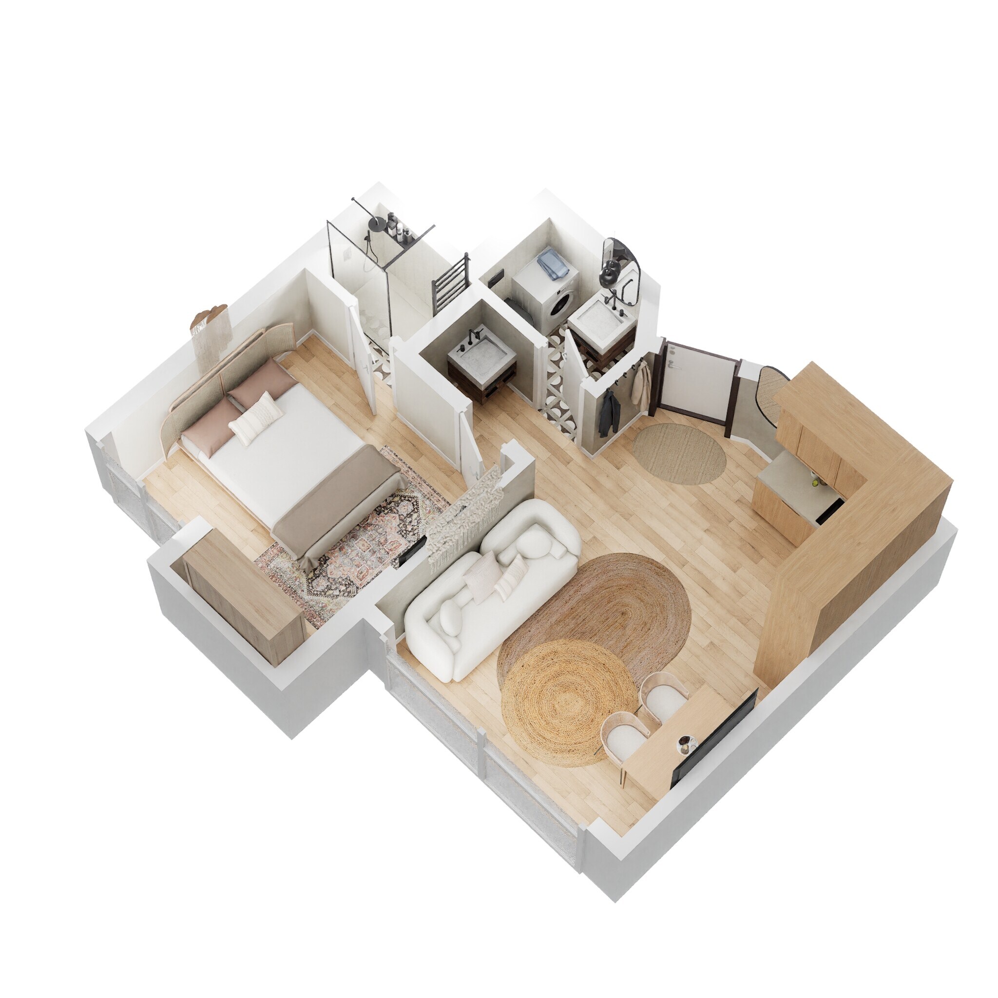 Floor plan of 1 BHK 289 Sq. Ft. Apartment in Lodha Quality Home Tower 5, Thane
