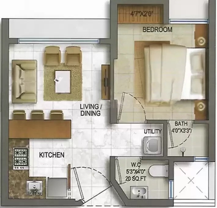 Other, lodha-crown-quality-homes 1 Bedroom 356 Sq.Ft. Apartment In Majiwada Thane 6675812