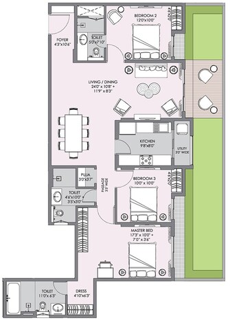 3 BHK Apartment For Resale in Lodha Sterling Kolshet Road Thane  8093432