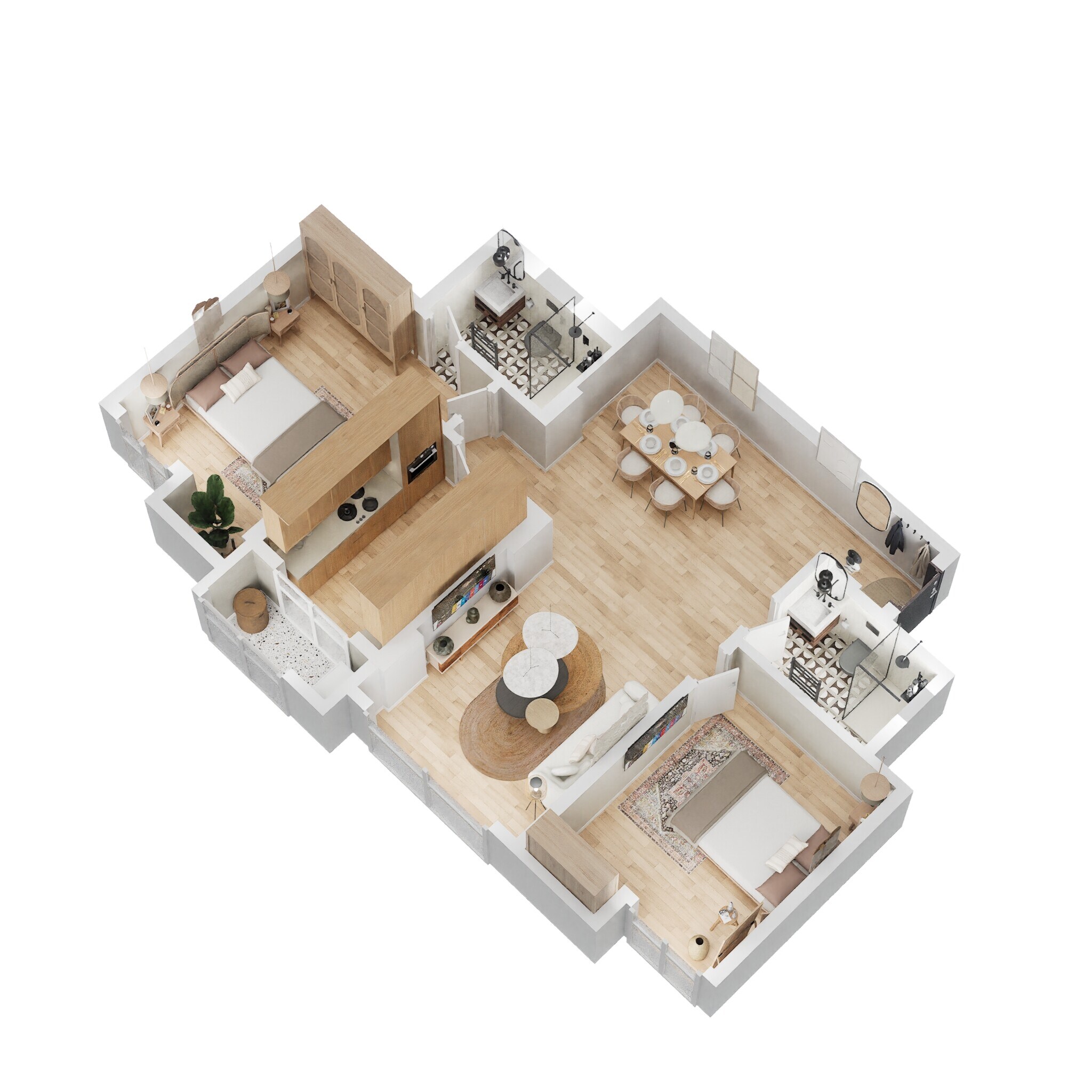 2 BHK 910 Sq. Ft. Apartment