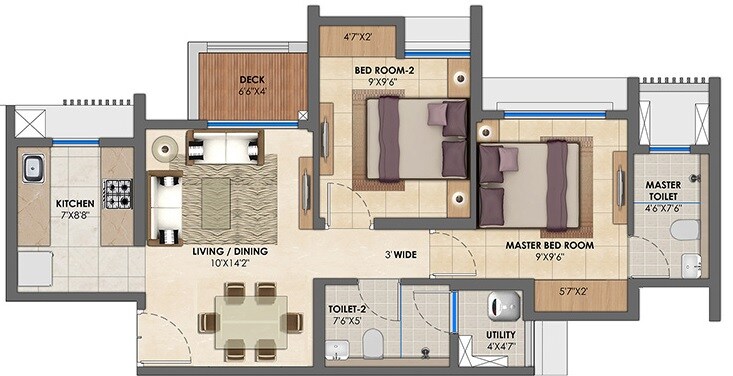 Other, lodha-upper-thane 2 Bedroom 584 Sq.Ft. Apartment In Anjur Thane 7324585