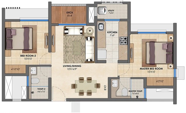 Other, lodha-upper-thane 1 Bedroom 596 Sq.Ft. Apartment In Anjur Thane 7693356