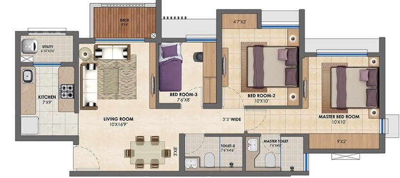 Other, lodha-upper-thane 3 Bedroom 701 Sq.Ft. Apartment In Anjur Thane 7793805