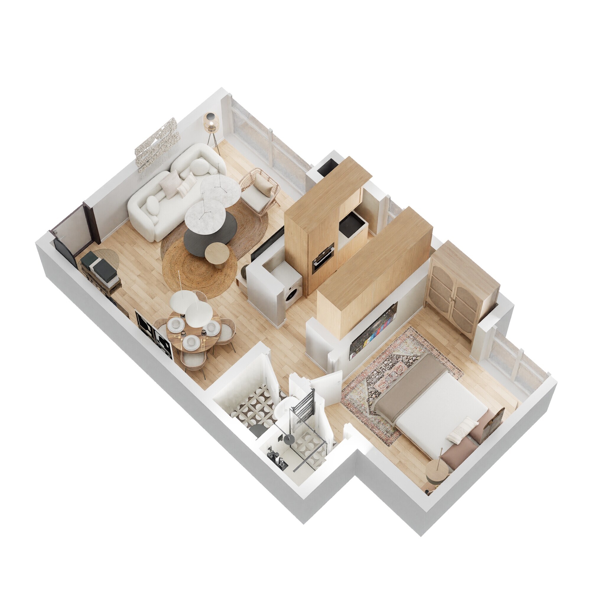 1 BHK 418 Sq. Ft. Apartment