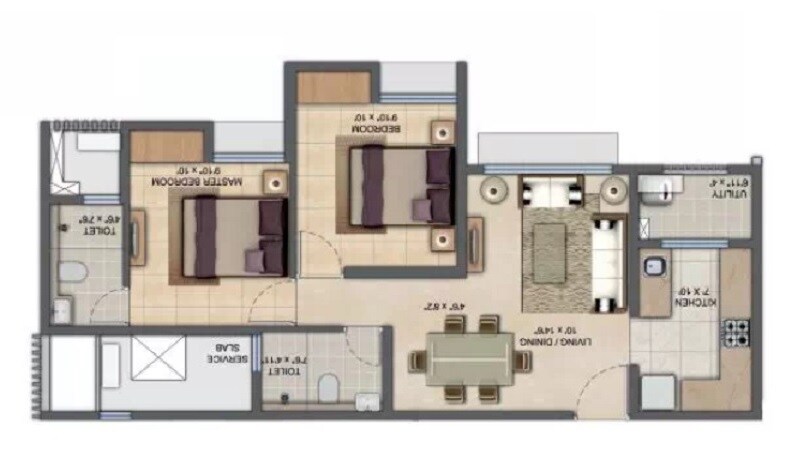 Other, lodha-upper-thane-sereno-d-and-e 2 Bedroom 595 Sq.Ft. Apartment In Mankoli Thane 7748721