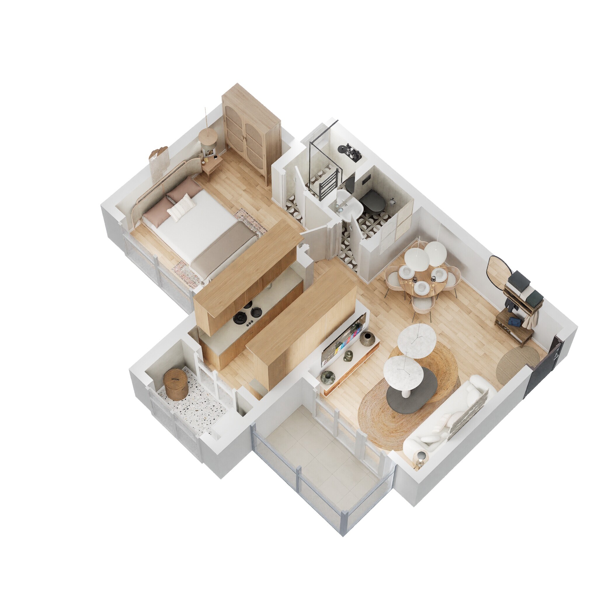 1 BHK 404 Sq. Ft. Apartment