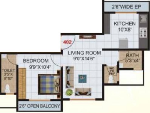 Lotus Vidhi Prem 1 BHK Layout