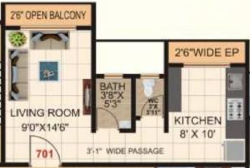 Lotus Vidhi Prem Studio Layout