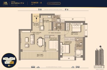  3 BHK Apartment at Luxora Crystal Antara, Manpada – for Sale