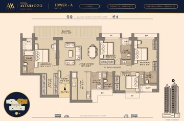  4 BHK Apartment at Luxora Crystal Antara, Manpada – for Sale