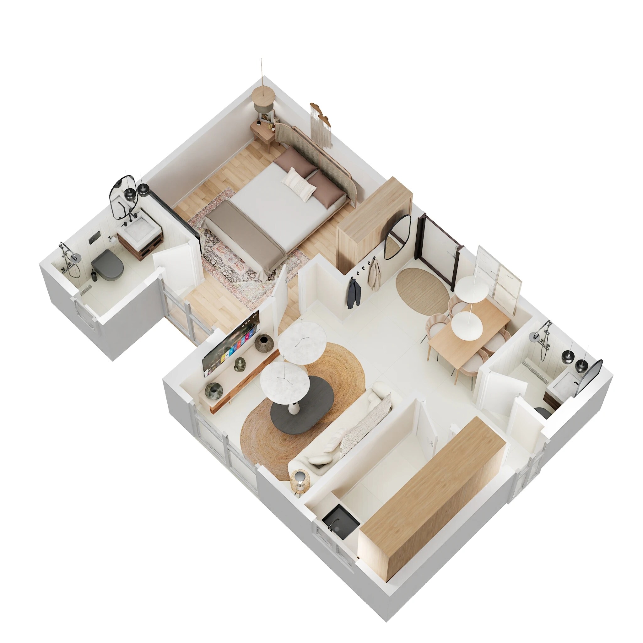 1 BHK 413 Sq. Ft. Apartment