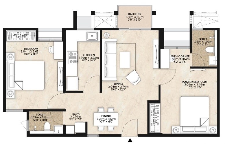 Other, mahindra-lifespaces-happinest-kalyan-2 2 Bedroom 653 Sq.Ft. Apartment In Kalyan West Thane 6421511