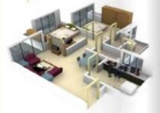 Floor plan of 2 BHK 490 Sq. Ft. Apartment in Maison Tarangan, Thane