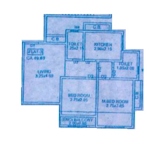2 BHK 596 Sq. Ft. Apartment in Mangal Pushp Height
