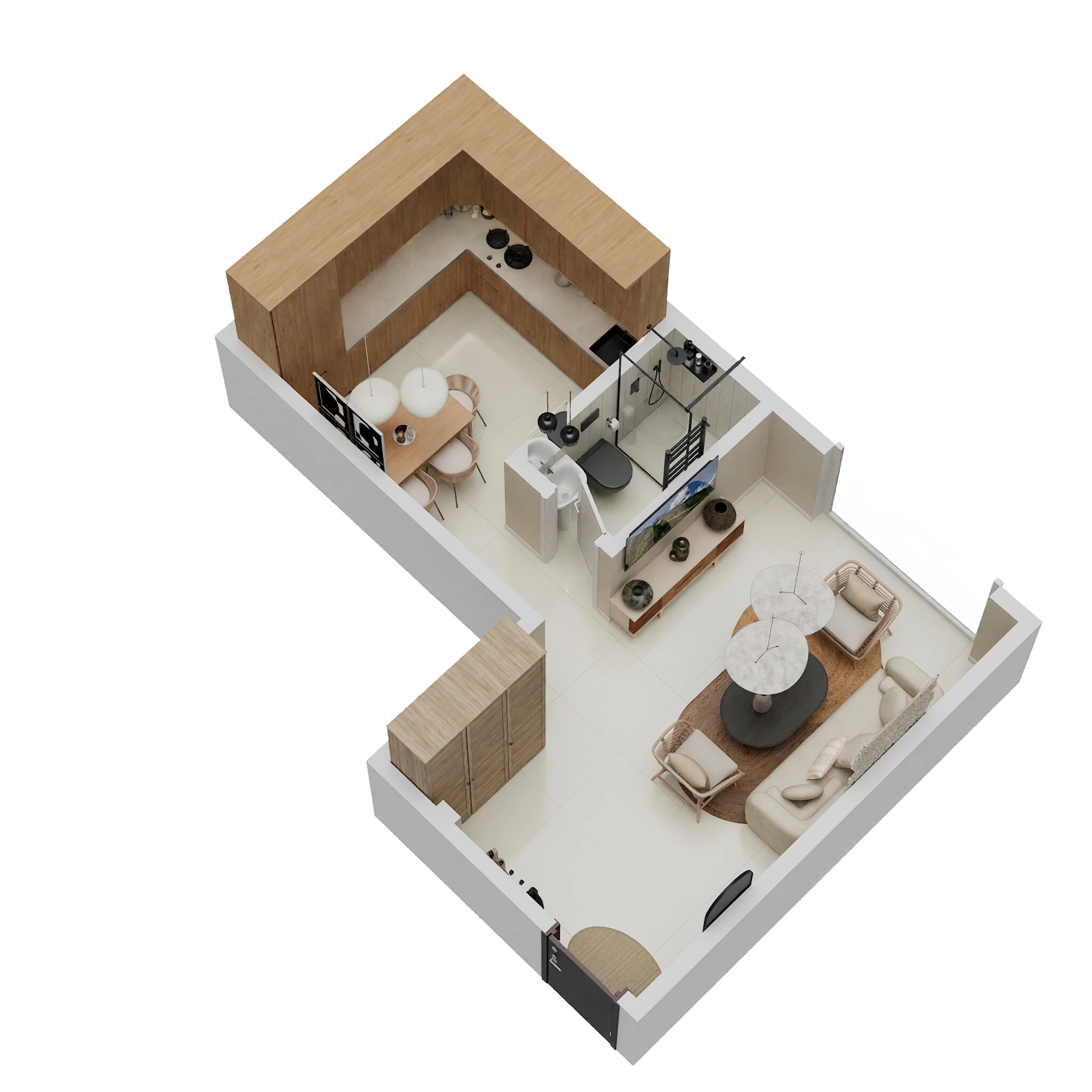 Floor plan of 253 Sq. Ft. Studio in Manibhadra Golden Palace, Thane