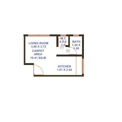 209 Sq. Ft. Studio