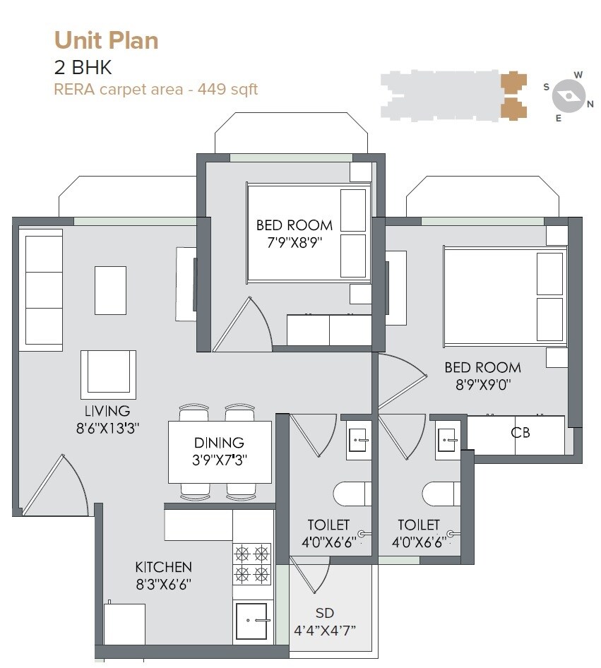 Other, marathon-nextown 2 Bedroom 449 Sq.Ft. Apartment In Dombivli East Thane 6508430
