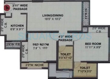  2 BHK Apartment at Marathon Nextown Phase 2, Dombivli East – for Sale