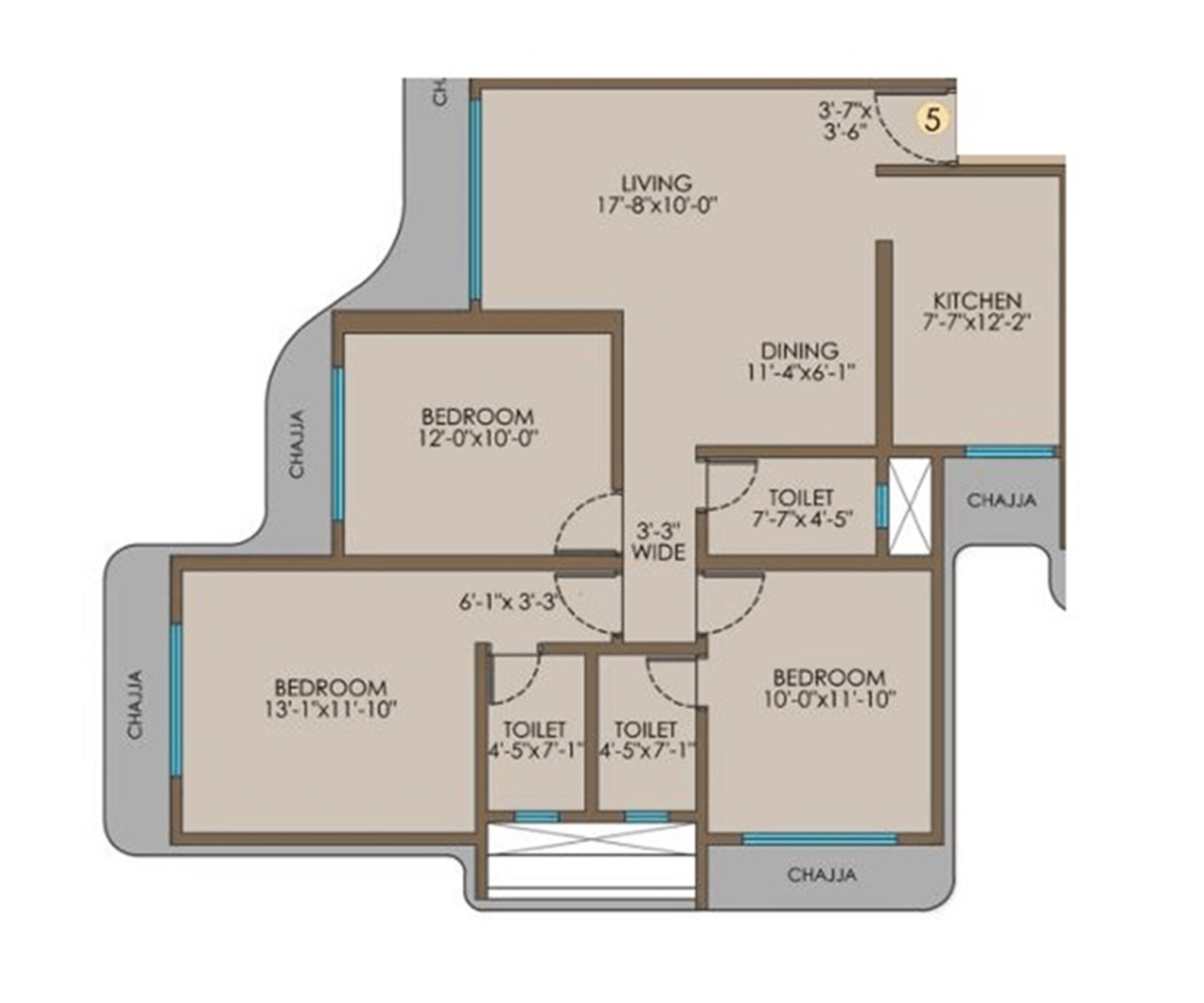 mayfair mira pride apartment 3 bhk 950sqft 20254014114003