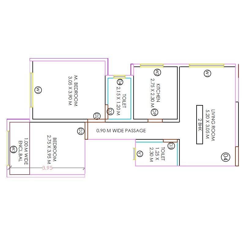 2 BHK 594 Sq. Ft. Apartment