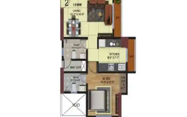 metro paramount apartment 1 bhk 378sqft 20234121164122