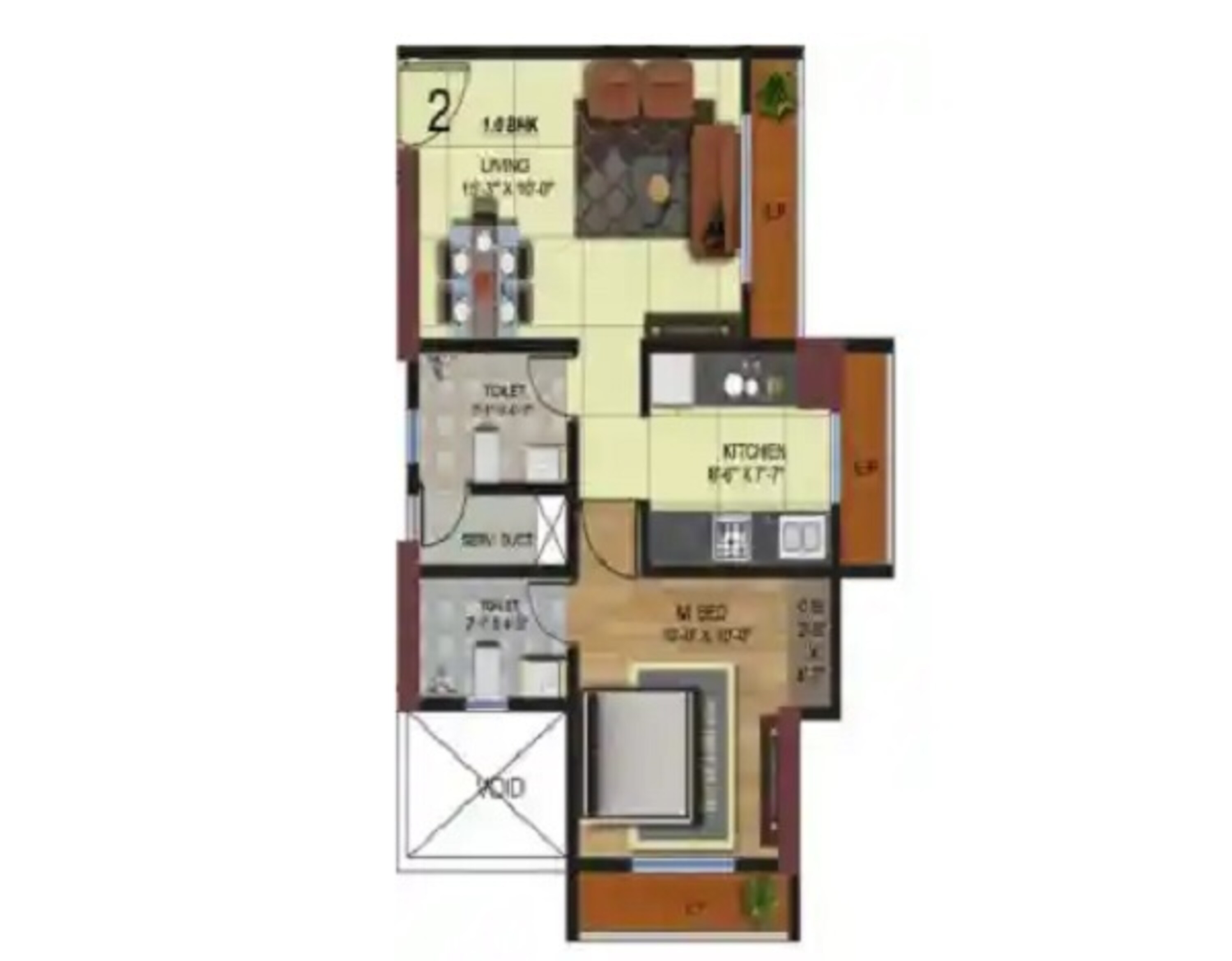 metro paramount apartment 1 bhk 378sqft 20234121164122