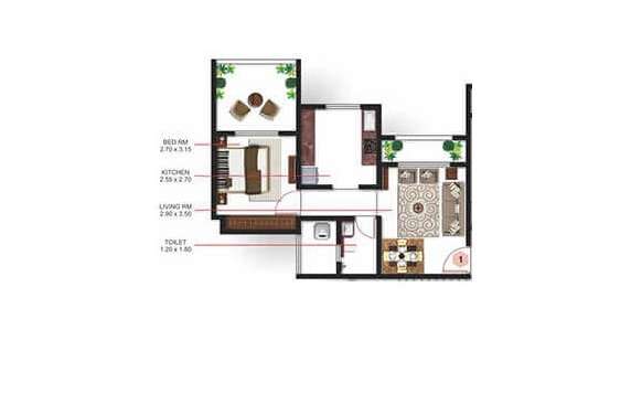 mohan nano estates apartment 1 bhk 281sqft 20235013165016