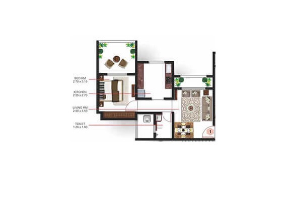 mohan nano estates apartment 1 bhk 281sqft 20235013165016