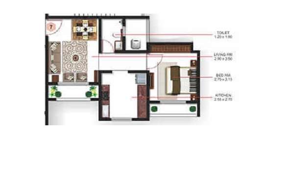 mohan nano estates apartment 2 bhk 314sqft 20235013165003