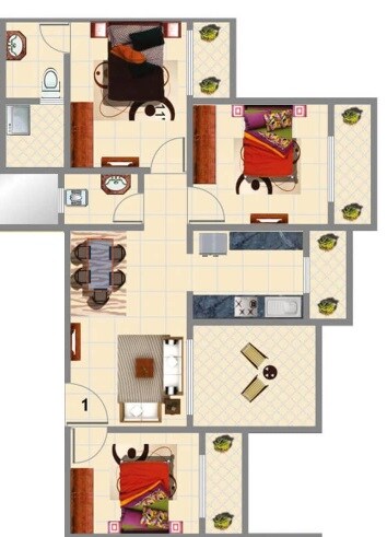 Other, mohan-suburbia 3 Bedroom 777 Sq.Ft. Apartment In Ambernath West Thane 7512009