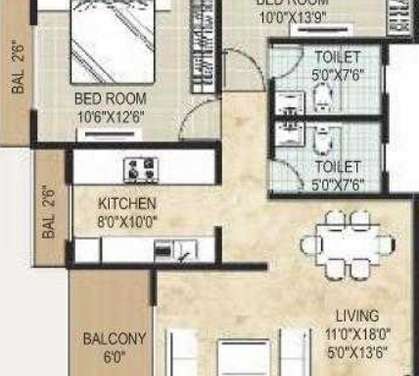 monarch properties solitaire apartment 2 bhk 565sqft 20205215115204