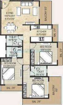 monarch properties solitaire apartment 3bhk 1710sqft1