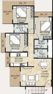 Monarch Solitaire 3 BHK Layout