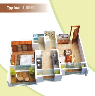  1 BHK Apartment at MS Vrindavan Park, Kalyan West – for Sale
