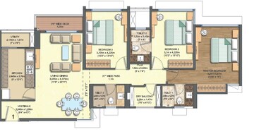  3 BHK Apartment at Courtyard by Narang Realty and The Wadhwa Group, Pokhran Road No 2 – for Sale