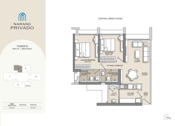  2 BHK Apartment at Narang Privado, Pokhran Road No 1 – for Rent