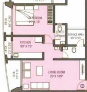 Floor plan of 1 BHK 475 Sq. Ft. Apartment in Natasha Enclave Vartak Nagar, Thane