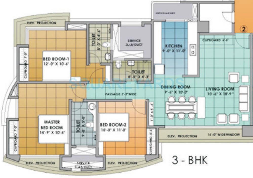Other, neelkanth-greens 3 Bedroom 1300 Sq.Ft. Apartment In Manpada Thane 9106955